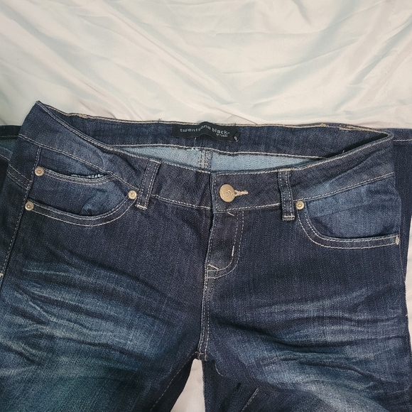 Super Flare Twenty One Black Rue 21 Denim Jeans - Picture 2 of 4